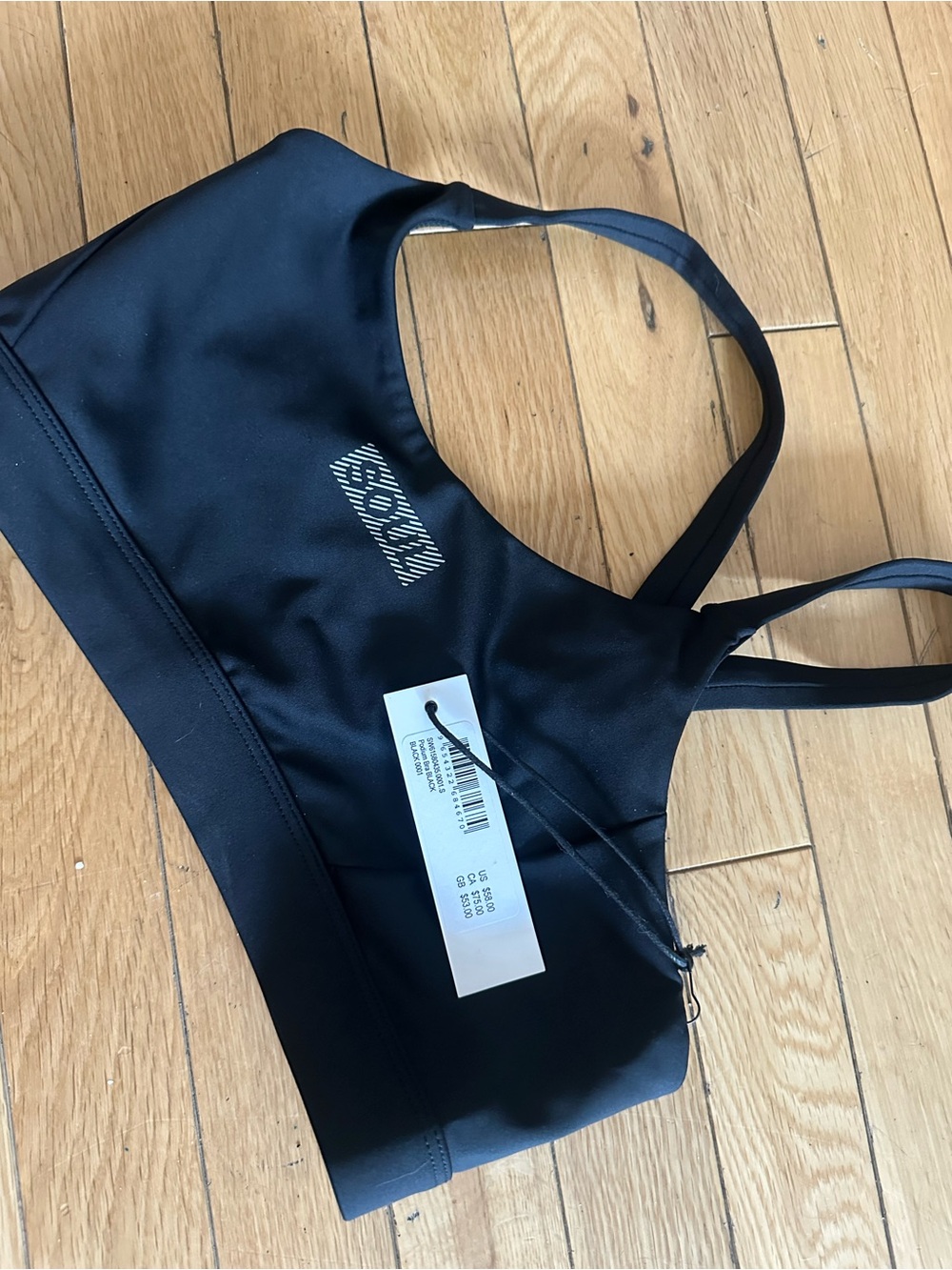 soulcycle Black Sports Bra with Thin Straps